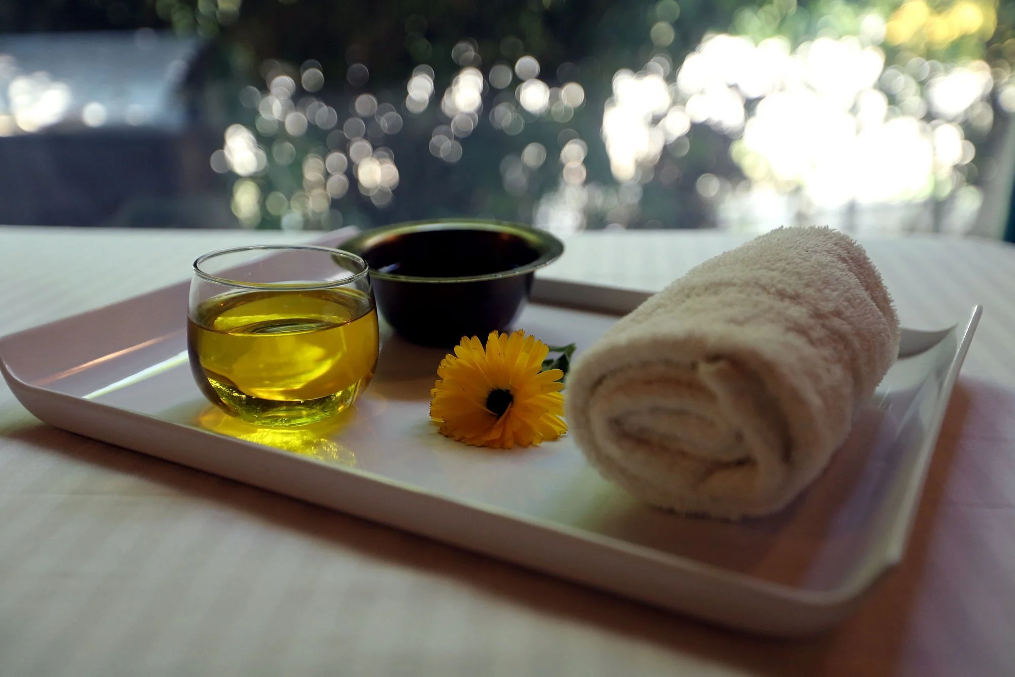 A massage in progress